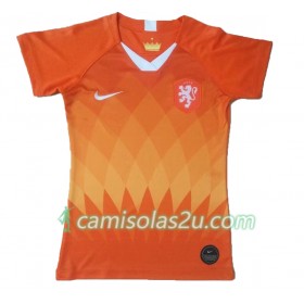Camisolas de Futebol Holanda Equipamento Principal Copa do Mundo Feminino 2019 Manga Curta